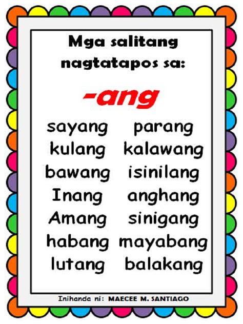 salita na nagtatapos sa o|Mga salitang nagtatapos sa ot.